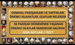 Osmanlı Tarihi (1299-1922) | Padişah olayları kısa bilgi